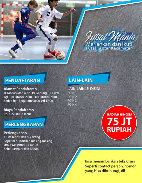 Download Template Desain Poster Turnamen Futsal