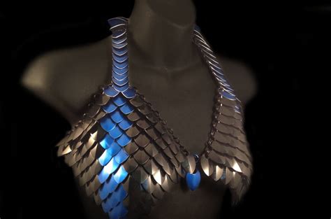 Chainmail Dragon Scale Bikini Bra To C Cup Chainmaille Etsy