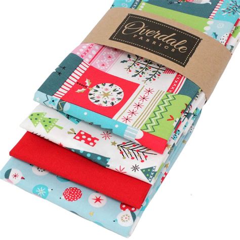 4 Fat Quarters Deck The Halls Overdale Fabrics