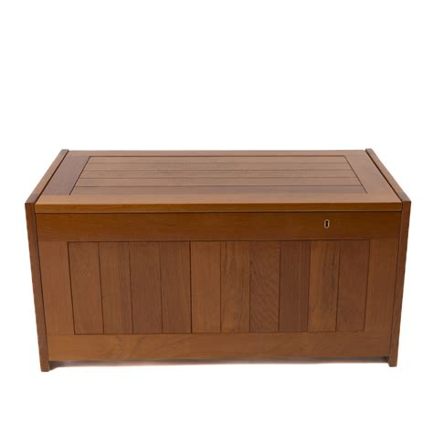 Illums Bolighus Teak & Leather Blanket Chest – Red Modern Furniture