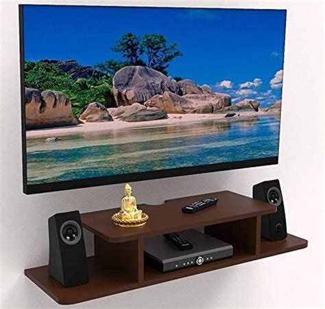 OXMIC Setup Box Stand Set Up Box Stand Wooden Tv Cabinet Wall Shelves