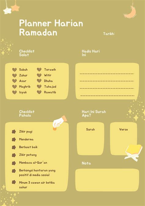 Updated Free More Ramadhan Daily And Weekly Planners E Sentral Blog