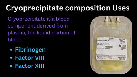 What is cryoprecipitate composition Uses