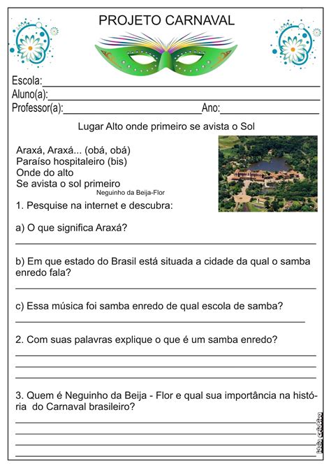 Atividade De Arte Para 2 Ano