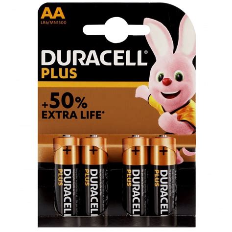 Pile Alcaline LR6 AA AM3 1 5V DURACELL Plus Power Duralock Blister De 4