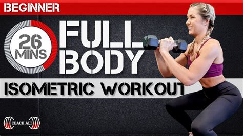 Beginner Isometric Full Body Workout With Dumbbells Strength Training