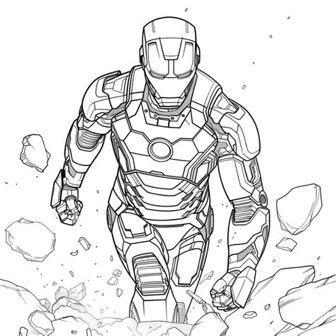 24 Coloriage Iron Man à Imprimer PDF Super Héros Armures