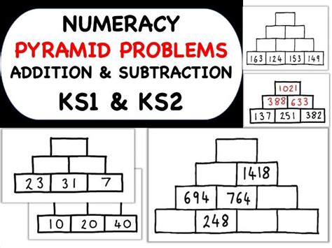 Pyramid Problems Addition And Subtraction Differentiated Ks1 And Ks2