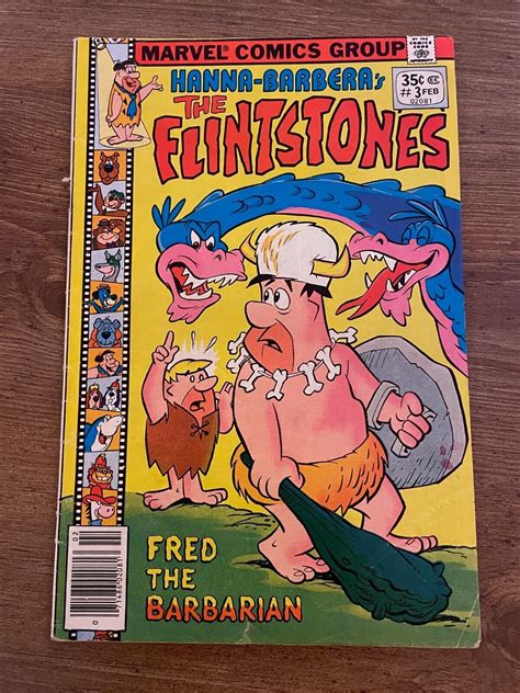 The Flintstones 3 Fn Marvel Comic Book Hanna Barbera Fred Pebbles Bam