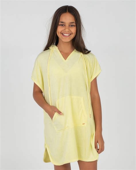 Shop Topanga Girls Terry Beach Cover In Sunshine Fast Shipping And Easy Returns City Beach