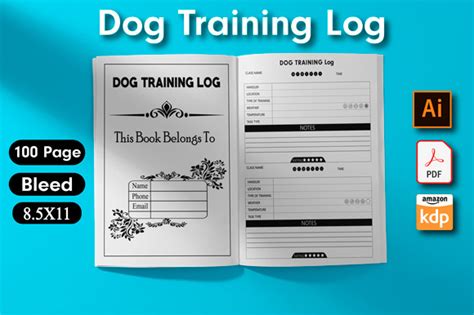 Dog Training Logbook Kdp Interior Graphic By Creative Shope