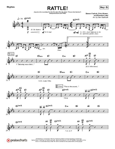 Rattle Sheet Music Pdf Elevation Worship Praisecharts