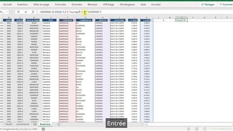 Additionner et compter avec plusieurs critères sur Excel SOMME SI ENS