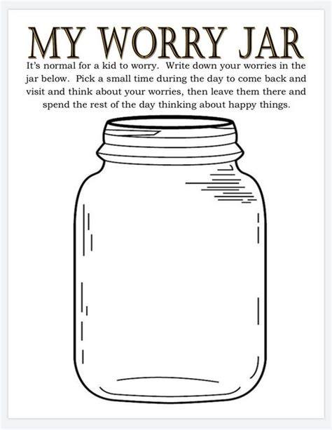 Worry Jar Counseling Kids Counselling Tools Worried Kids