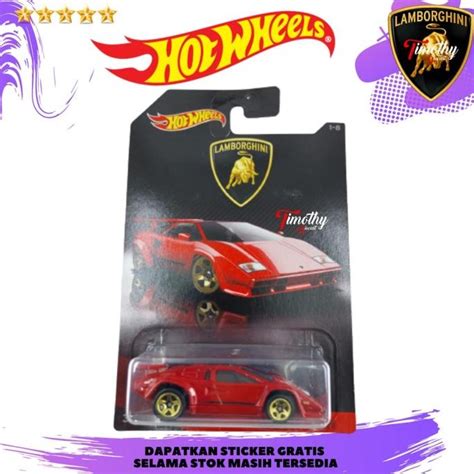 Merah Hot Wheels Lamborghini Countach Lamborghini Series Red Hot Shopee Singapore