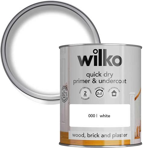 Wilko Quick Dry White Primer And Undercoat Saves Time Undercoat Best For Interior And Exterior