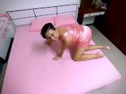 Lovely Girl Regina Noir In Satin Lingerie Curves Gracefully On The Bed Xxx Mobile Porno