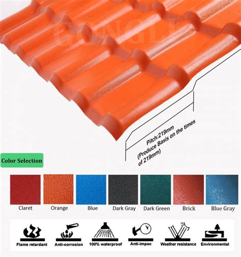 Fire Resistance Asa Synthetic Resin Roof Tile Toughness And Strength