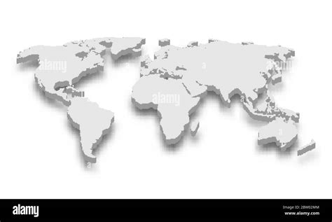 3d map of world with borders Stock Vector Image & Art - Alamy