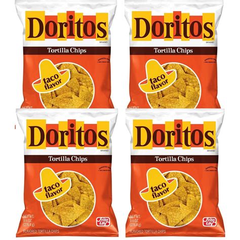 Doritos TACO Flavor Tortilla Chips 9.25 Bags (Pack of 4) They're Back ...