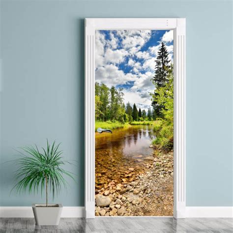 Nature Door Sticker Door Wallpaper Door Mural Door Wall Etsy Canada