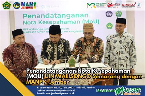 Penandatanganan Nota Kesepahaman Mou Uin Walisongo Semarang Dengan