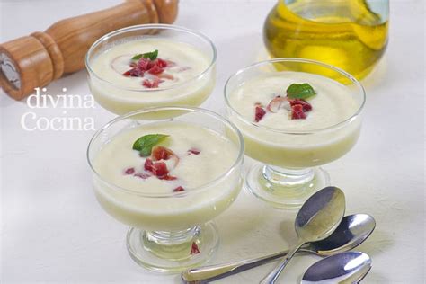 Crema fría de melón Receta de DIVINA COCINA