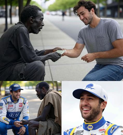 Elliott - Homeless Man asks Chase Elliott "Can you give me 1$?" Chase