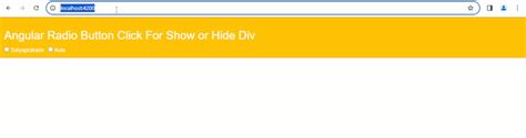 Show Hide Div On Click Of Radio Button Using Angular And Bootstrap