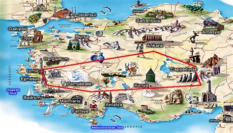 Tourist Map Of Turkey - Dolly Gabrila