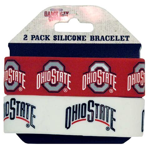 Ohio State Silicone Bracelets Two Pack Wide Band Bracelets