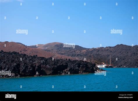 New Volcano And Hot Springs In The Caldera On The Island Of Santorini