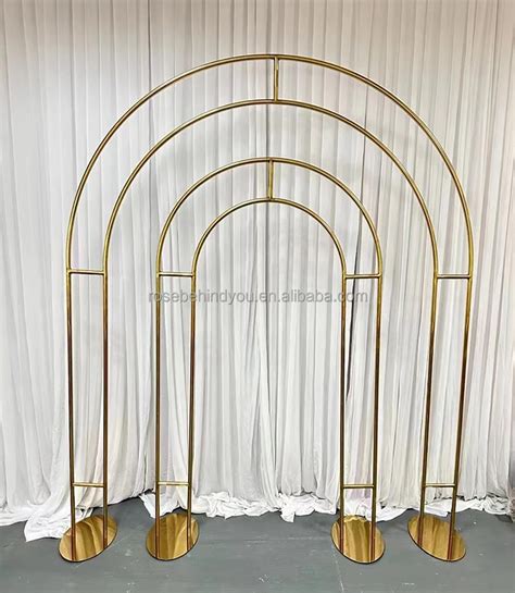 Luxury Wedding Arch Backdrop Gold Metal Backdrop Stand Panel Buy Gold