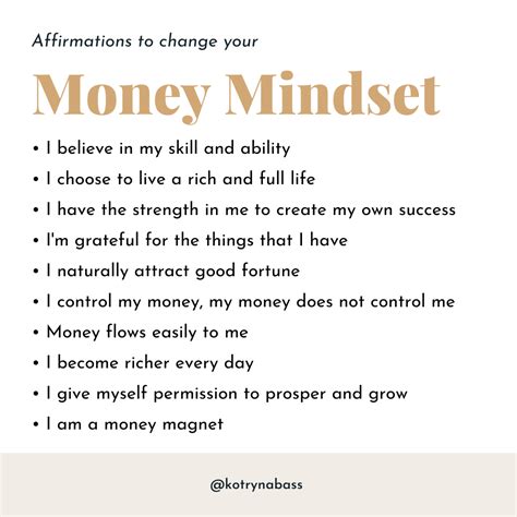 10 Money Mantras To Change Your Mindset - Kotryna Bass