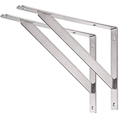 Shelf Bracket 14&rdquo, Max Load 440lb Heavy Duty Stainless Steel Solid ...