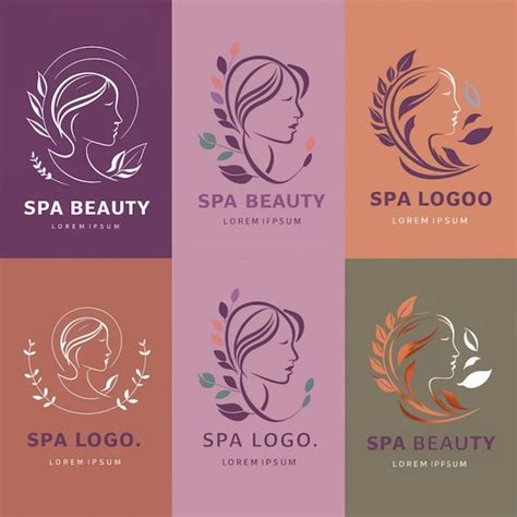 Premium Photo A Collection Of Logos For Spa Salon And Spa