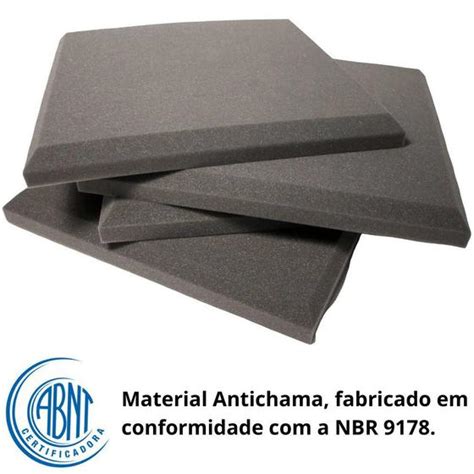 Espuma Ac Stica Kit C Placas Cm X Cm X Cm Lisa Novo Armaz M