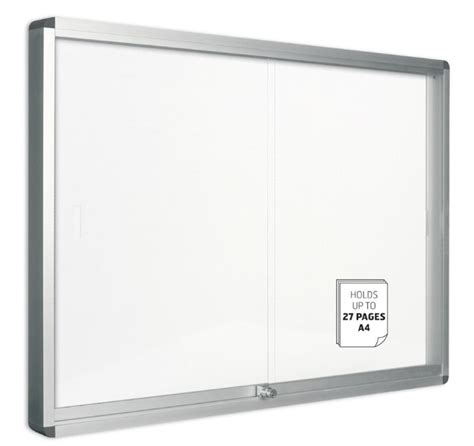 Buy Bi-Office Magnetic Whiteboard with Aluminum Frame Sliding Door 90 x 120cm 15 Sheets x A4 ...