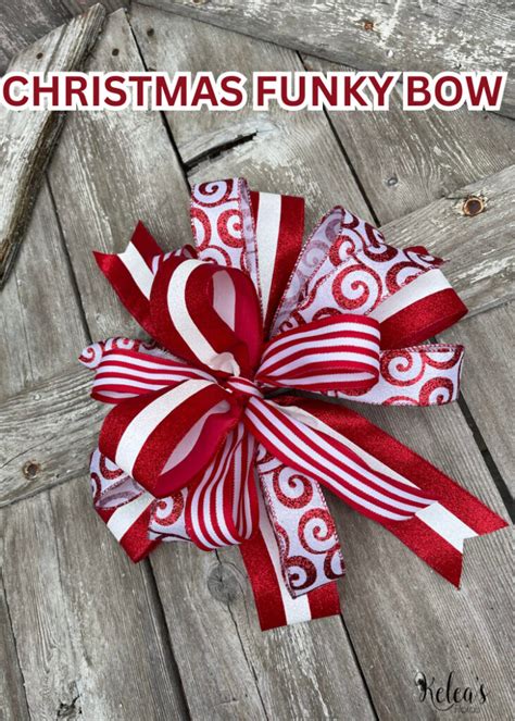 Easy Steps To Make Your Own Christmas Funky Bow Keleas Florals