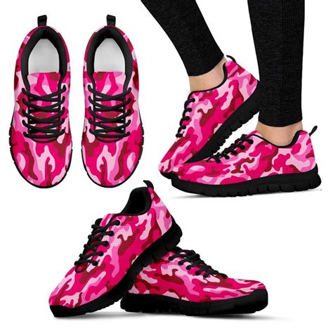 Pink Camo Camouflage Sneakers Running Shoes Training Shoes Etsy