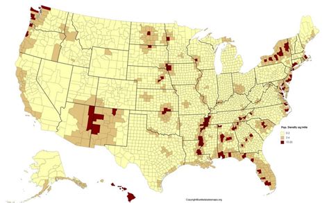 US Population Map | Population Map Of United States