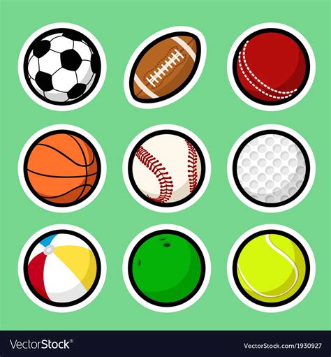 Ball stickers Royalty Free Vector Image - VectorStock