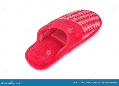 Red Slipper Stock Image Image Of Foot Ware Slippers 7531579