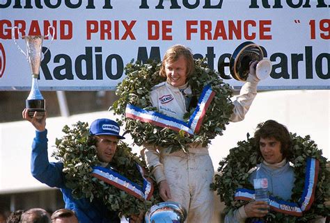 Ronnie Peterson Celebrates His First Victory On The Podium With Second