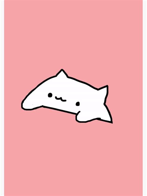 Cute Pink Bongo Cat Poster For Sale By Sunii Berry Redbubble