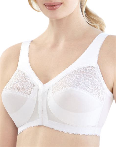 Glamorise Womens Magic Lift Front Close Full Figure Support Bra White