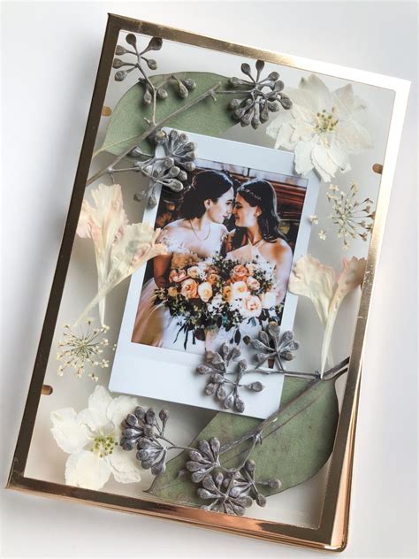 Pressed Flower Polaroid Frame Anniversary Gift Gift For Her Diy Artofit