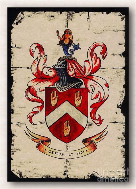 Byrne Coat of Arms Painting by Val Byrne - Pixels