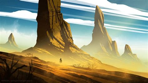 Artstation Badlands Michal Kváč Animation Artwork Image Painting