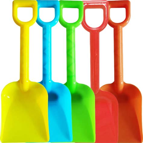 5pcs Children Sand Digging Shovels Colored Beach Shovels Portable